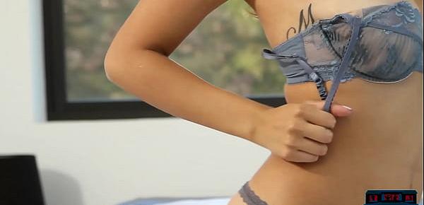 Big natural boobs latina MILF model solo striptease porn